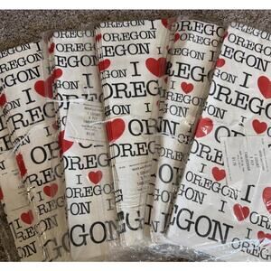VTG Meier & Frank Portland Lot Of 6 Table Covers ‘I Love Oregon’ 54in X 102in